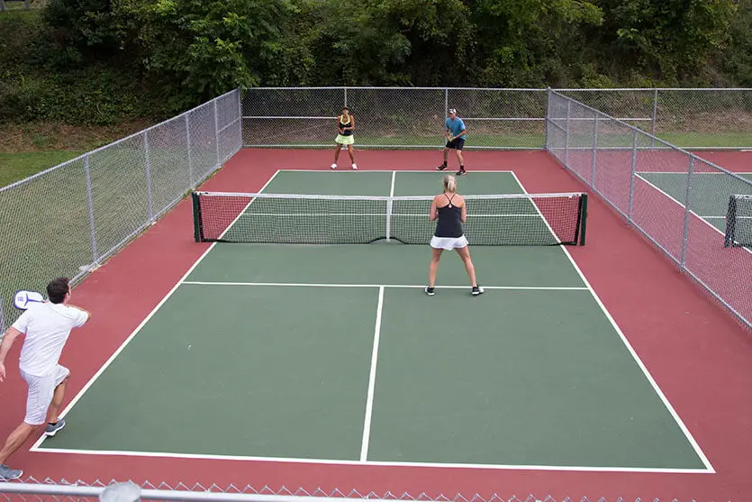 Follow Through Into The Kitchen In Pickleball